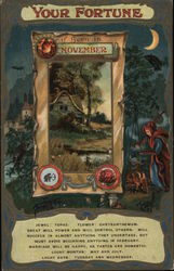 Your Fortune if Born in November Postcard