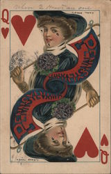 Queen of Hearts, Pennsylvania College Girls Postcard Postcard Postcard