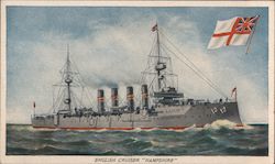 English Cruiser "Hampshire" (1903) Postcard