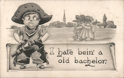 I Hate Bein' a Old Bachelor - Cowboy Kid Postcard