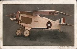 Christmas Bullet Airplane, Cantilever Aero Co., New York City, NY Postcard