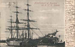 Midshipment at Practice on U.S.S. Severn Ships Postcard Postcard Postcard