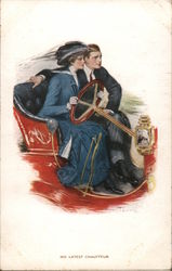 His Latest Chauffeur - Couple motoring in automobile Postcard