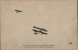 Two Biplanes in the Air Postcard