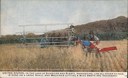Harvesting a Field of Hay Postcard