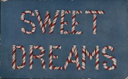 Sweet Dreams in Candy Canes Postcard