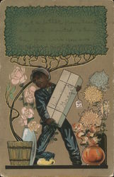 Flower Deliver Correspondence Postcard Postcard