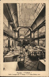 First class dining room on board the Paris Postcard