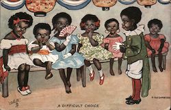 A Difficult Choice Black Americana Postcard Postcard Postcard