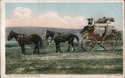Stage Coach on the Plaines Postcard