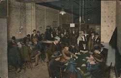 A Western Gambling Room Postcard