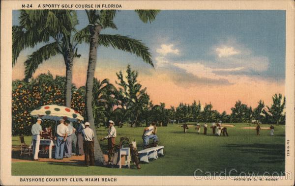 A Sporty Golf Course, Bayshore Country Club Miami Beach Florida