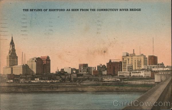 Skyline of Hartford from the Connecticut River Bridge