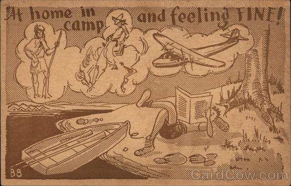 At Home in Camp and Felling Fine! Boy Scouts