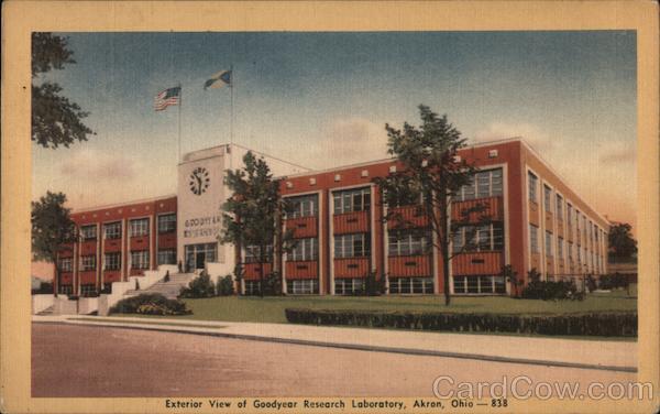Exterior View of Goodyear Research Laboratory Akron Ohio