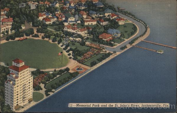 Memorial Park and the St. John's River Jacksonville Florida