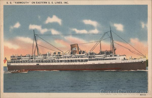 S.S. Yarmouth on Eastern SS Lines, Inc. Steamers