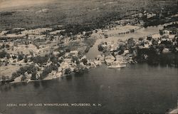 Aerial View of Lake Winnipesaukee Wolfeboro, NH Postcard Postcard Postcard