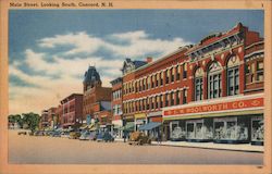 Main Street, Looking South Concord, NH Postcard Postcard 