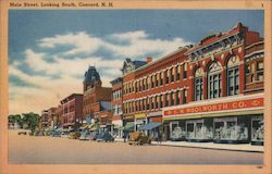 Main Street, Looking South Concord, NH Postcard Postcard Postcard