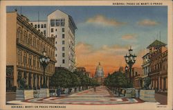 Marti or Prado Promenade Havana, Cuba Postcard Postcard Postcard