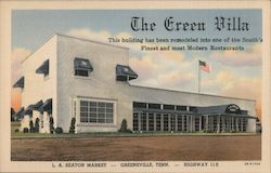 The Green Villa - L.A. Seaton Market Greeneville, TN Postcard Postcard Postcard