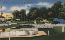 Miniature Golf Course, Ocean Beach Park Postcard