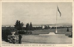 Overlooking Golf Course from Veranda of Hamilton Inn Lake Pleasant, NY Postcard Postcard Postcard