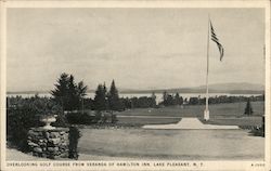 Overlooking Golf Course from Veranda of Hamilton Inn Postcard