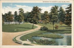 Entrance to Country Club Postcard