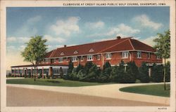 Clubhouse at Credit Island Public Golf Course Postcard