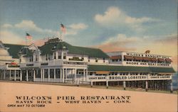 Wilcox's Pier Restaurant, Savin Rock West Haven, CT Postcard Postcard Postcard