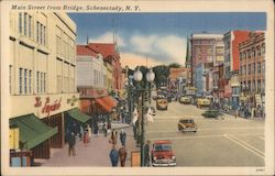 Main Street from Bridge Schenectady, NY Postcard Postcard Postcard