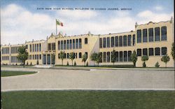 New High School Building Postcard