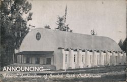 Announcing... Formal Dedication of Beulah Park Auditorium Postcard
