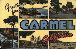 Greetings from Carmel, California Postcard Postcard Postcard