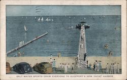 Bert Jones Yacht Basin Gulfport, MS Postcard Postcard Postcard