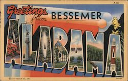 Greetings from Bessemer, Alabama Postcard Postcard Postcard