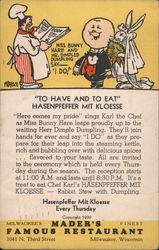 Mader's Famous Restaurantd Postcard