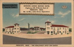 Mission Lodge Motor Hotel Prescott, AZ Postcard Postcard Postcard