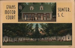 Evans Motor Court Postcard