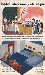 Hotel Sherman Postcard