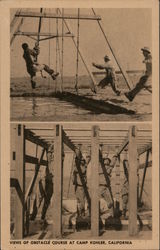 View of Obstacle Course, Camp Kohler Postcard