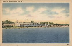 Beach at Narragansett Pier Postcard