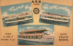 A.G.H. Lines Miami, FL Postcard Postcard Postcard