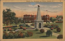 World's War Monument and Armory Passaic, NJ Postcard Postcard Postcard