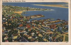 Bird's-Eye View Nantucket, MA Postcard Postcard Postcard
