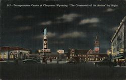 Crossroad of the Nation by Night Postcard