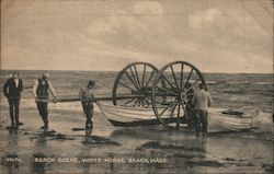 Beach Scene White Horse Beach, MA Postcard Postcard Postcard