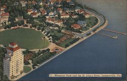 Memorial Park and the St. John's River Postcard